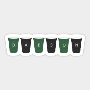 Babson College solo cups sticker Sticker